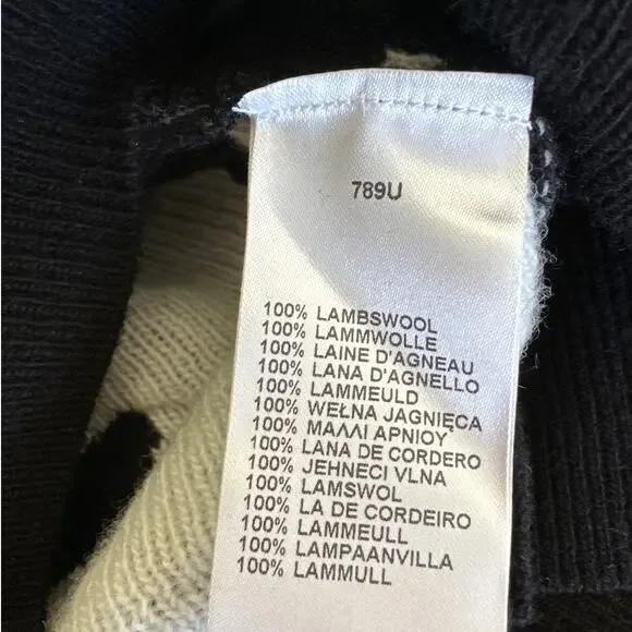 Paul Smith - Men's Floral Lambswool Sweater in Black Green & White - Picture 4 of 5